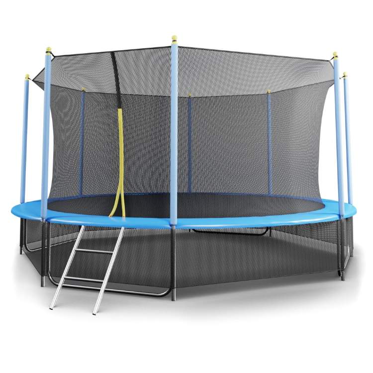 Батут Winner Classic 14 футов / 424 см, верхняя + нижняя защитные сетки и лестница в комплекте