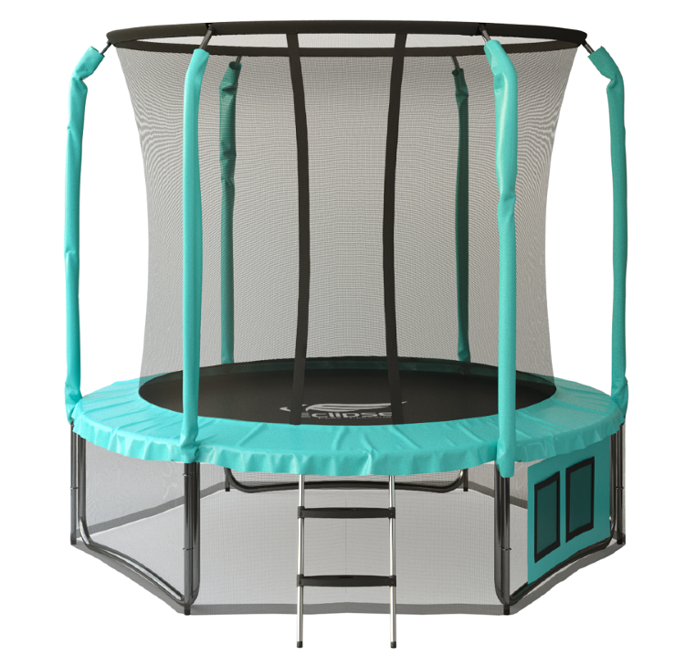 Батут Eclipse Space Green 8 FT (2.4 метра) с защитной сеткой и лестницей